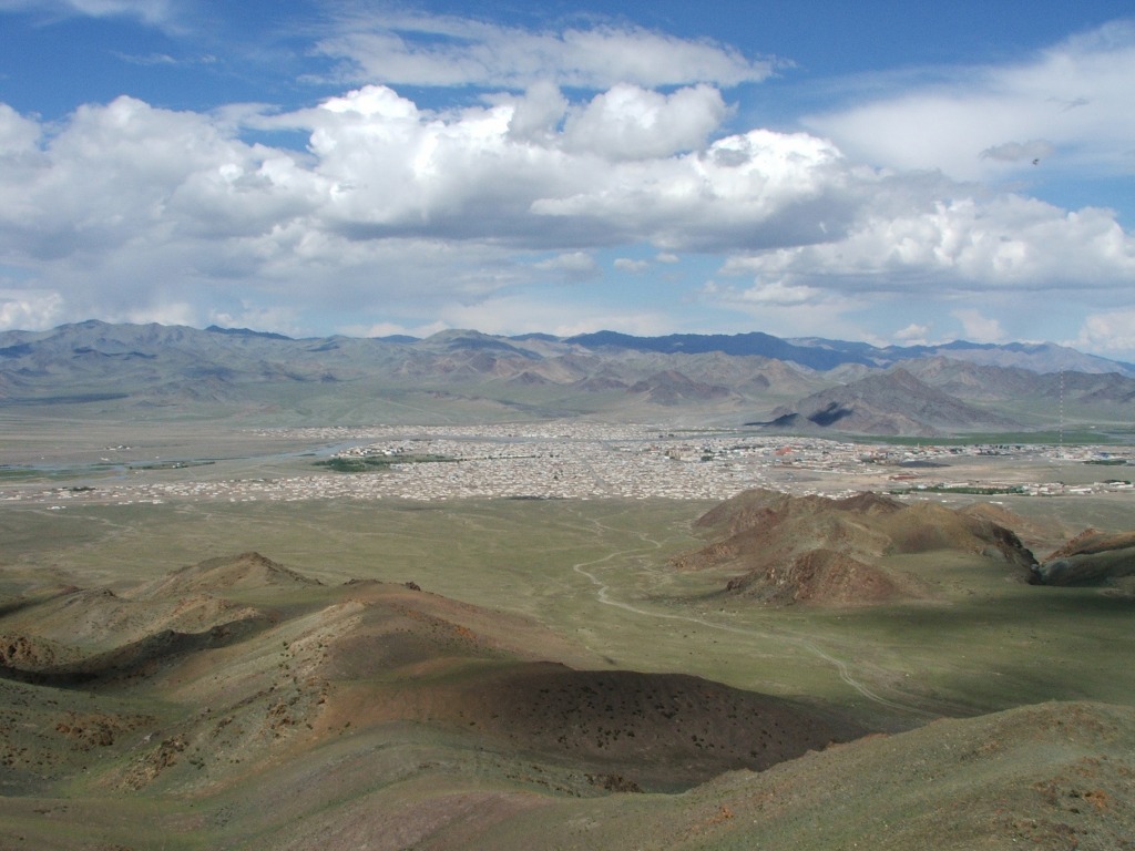 Miasteczko Olgii w Mongolii