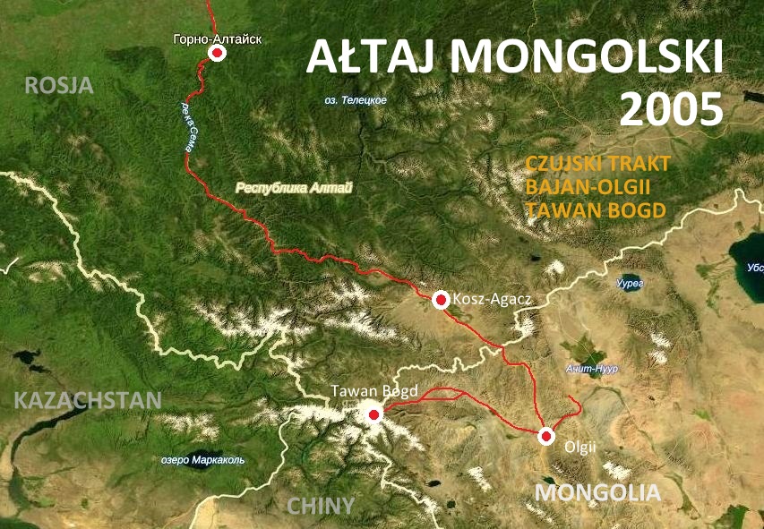 Altaj Tawan Bogd mapa