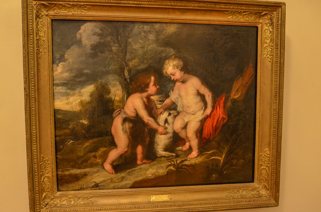 Kopia obrazu P.P. Rubensa „Młody Chrystus i Jan Chrzciciel” stworzona prawdopodobnie w Hiszpanii w XVIII w.