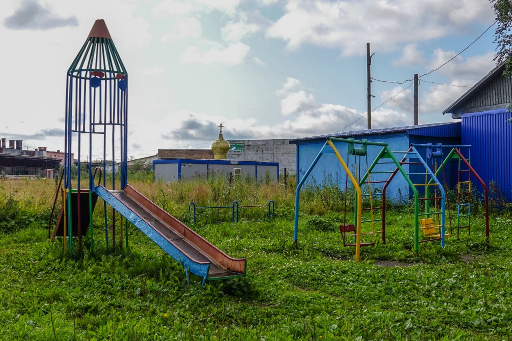 Plac zabaw w miejscowości Inta. rosja
